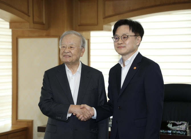 [포토]김정관 산업부 장관, 손경식 경총 회장 내방