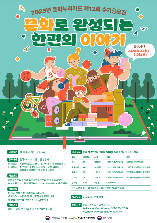 "당신의 이야기를 기다립니다"…문화누리카드 수기공모전
