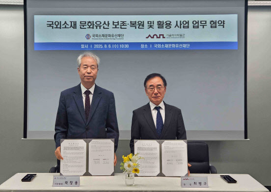 "해외 문화유산 보존 위해"…문화유산재단, 역사박물관과 '맞손'