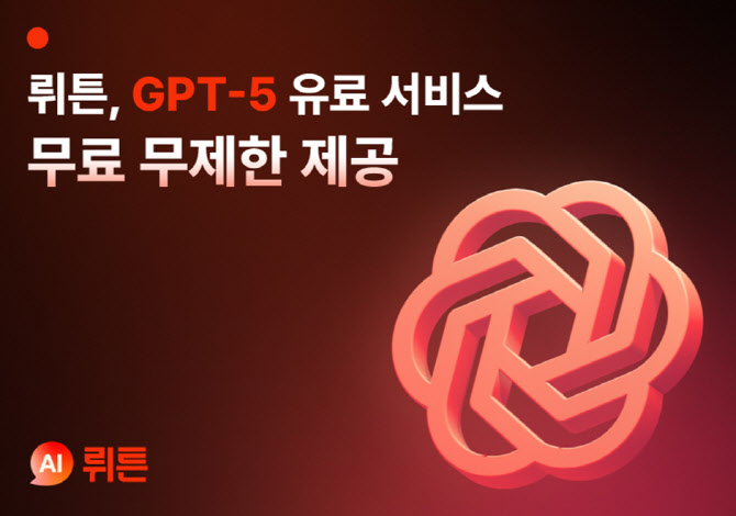 뤼튼, GPT-5 유료 서비스 무료 무제한 제공