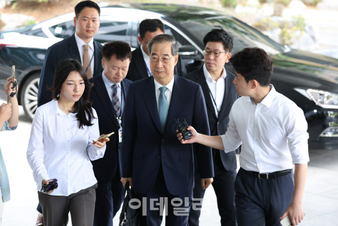 [포토]한덕수 전 총리, 내란특검 출석