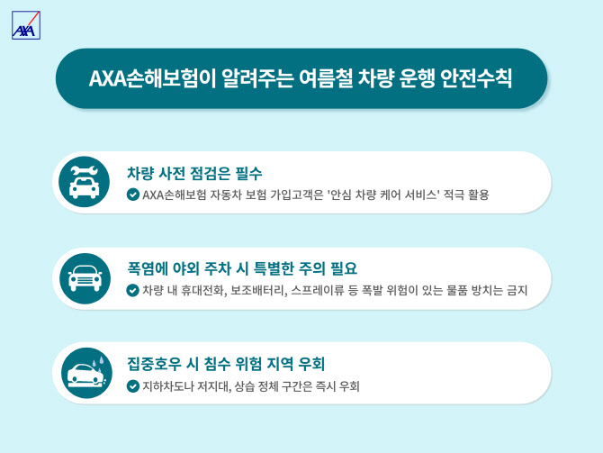 AXA손보, 여름철 車 화재 20%↑…보조배터리 방치 ‘NO’