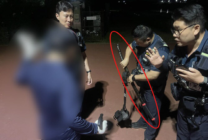 파주 공원서 칼 차고 활보한 男, 경찰에 황당 진술