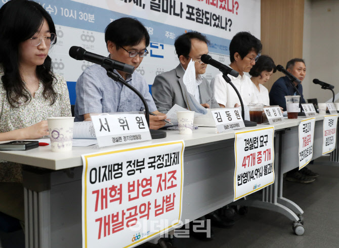[포토] 경실련, "이재명 정부 개혁 반영 저조"