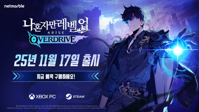 '나 혼자만 레벨업:어라이즈 오버드라이브' 11월 17일 출시