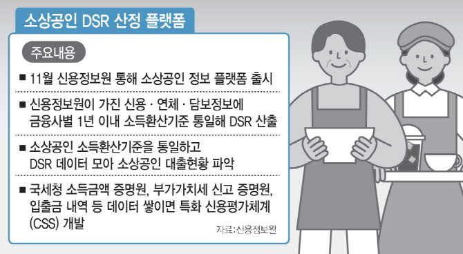 11월 730만 소상공인 DSR 나온다…특화 신용평가모델 개발