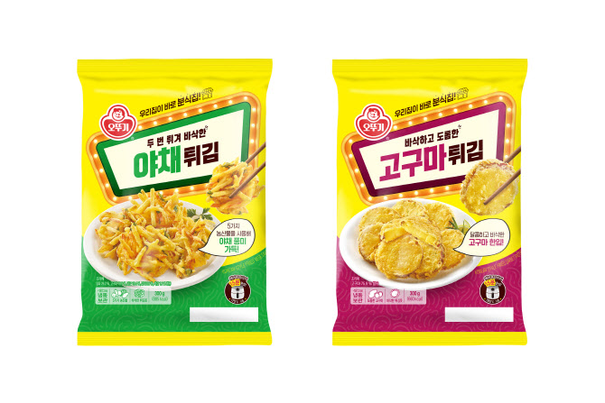 "집에서 즐기는 바삭한 분식 한상" 오뚜기, 야채·고구마 튀김 출시