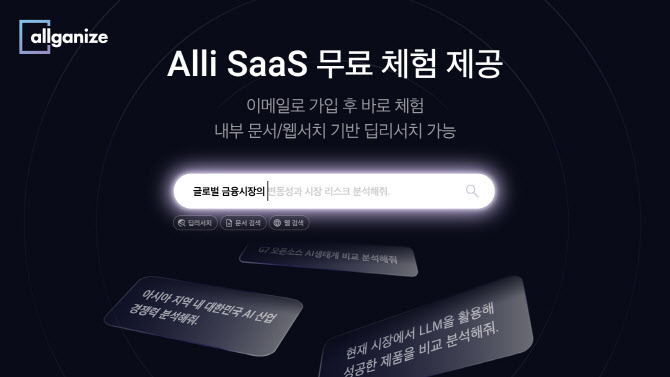 올거나이즈, LLM 업무 자동화 솔루션 ‘알리-SaaS’ 무료 체험 시작