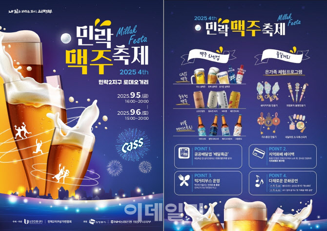 의정부시민 여름밤 즐거움 '민락맥주축제' 5일 개막