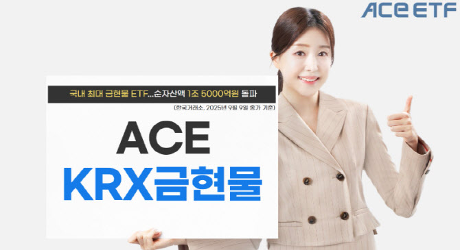 “천장 뚫는 금값”…한투운용, 'ACE KRX금현물 ETF' 순자산 1.5조 돌파