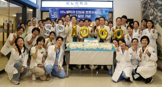 서울성모병원, ‘단일공 비뇨기 로봇수술’ 1,000례 달성