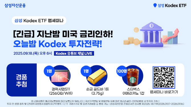 “미국 금리인하에 따른 투자전략은?”…삼성운용, 긴급 웹세미나