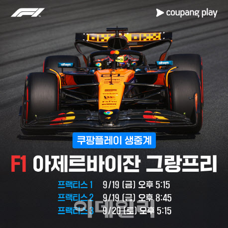 쿠팡플레이, 2026년부터 F1 중계 ‘4K’로...국내 최초