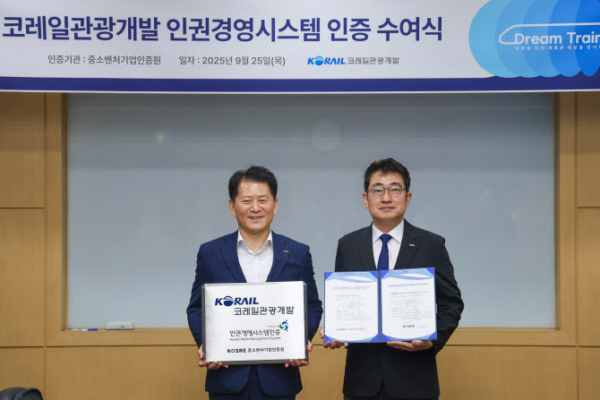 코레일관광개발, 인권경영시스템(HRMS) 인증 획득