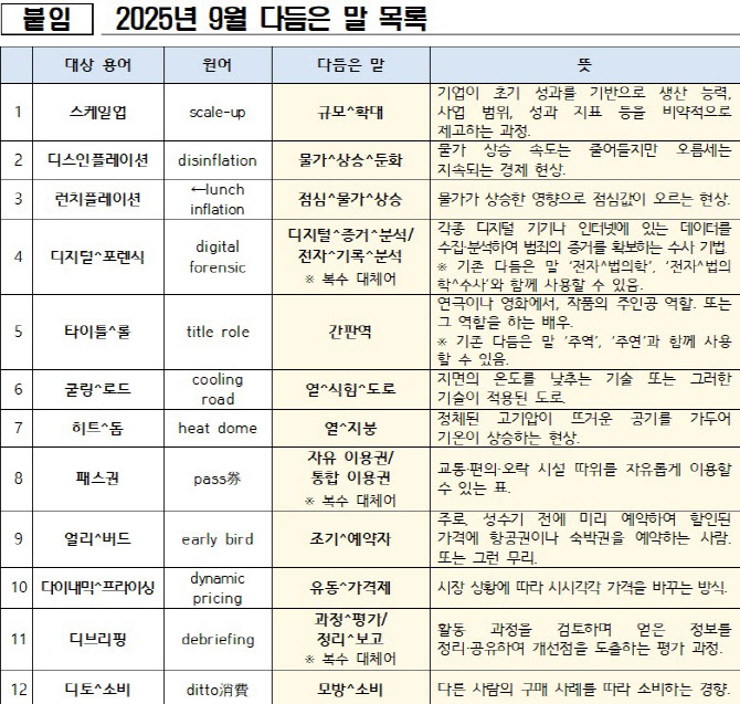 `디토 소비` 대신 `모방 소비`로…쉬운 우리말 쓰세요