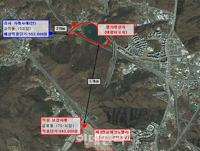 "감평가 과다산정" 성남시, 농어촌공사에 330억 소송 제기