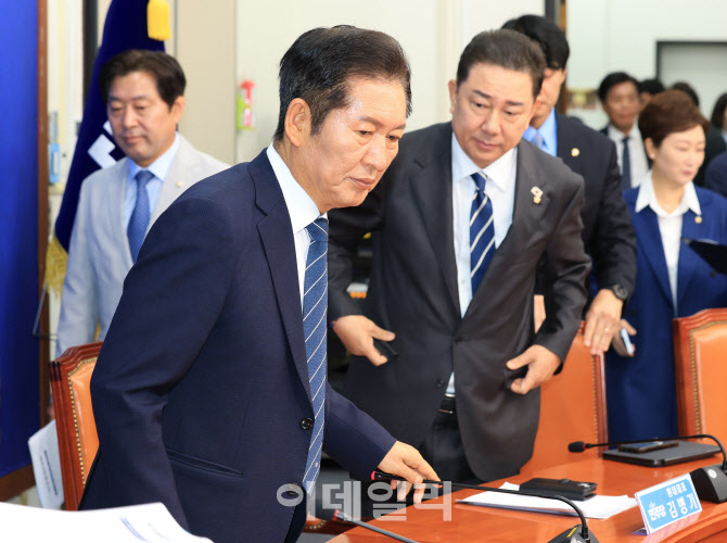 [포토]최고위 참석하는 민주당 지도부