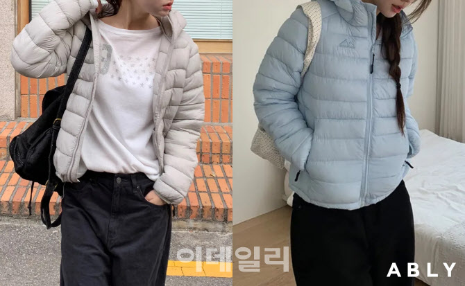 에이블리 "갑작스런 추위…‘경량 패딩’ 검색량 껑충"