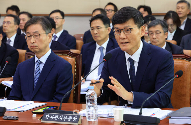 [포토]감사원 국정감사, '답변하는 정상우 사무총장'