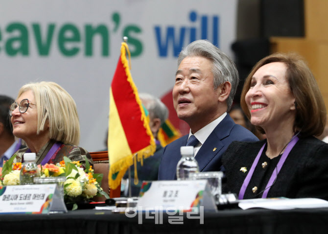 [포토] 강호동 농협회장,국제협동조합농업기구 총회 개최