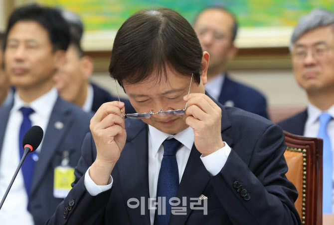 [포토]이찬진 금감원장, '국정감사 출석'