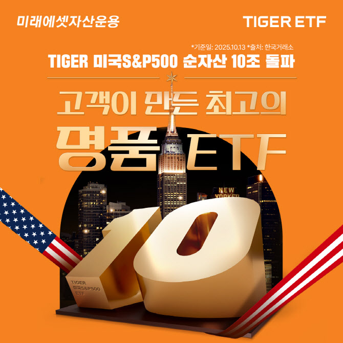 미래에셋, ‘TIGER 미국S&P500 ETF’ 개인 누적 순매수 5조 돌파