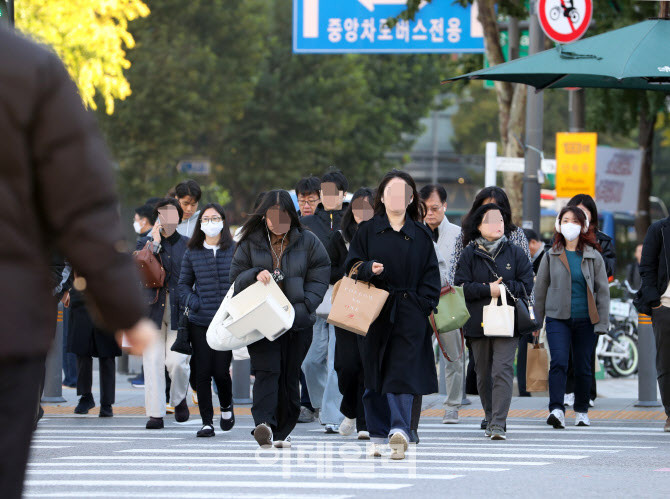 [포토] 초겨울 날씨 속 출근길