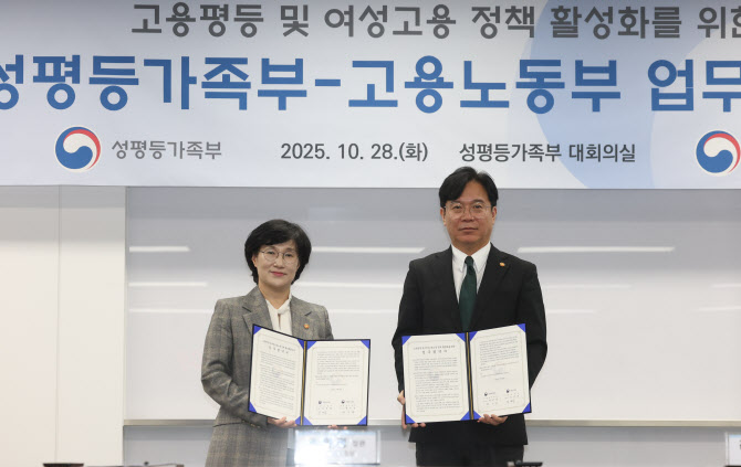성평등부-고용부, 여성고용 정책 활성화 '맞손'