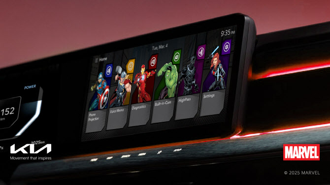 기아, `겨울왕국·토이스토리` 車 디스플레이 공개