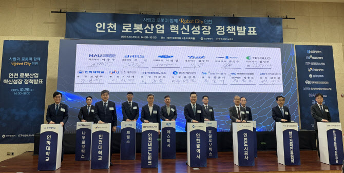 인천시 “2030년 로봇산업 3조 시대 열 것…기업 지원 확대”