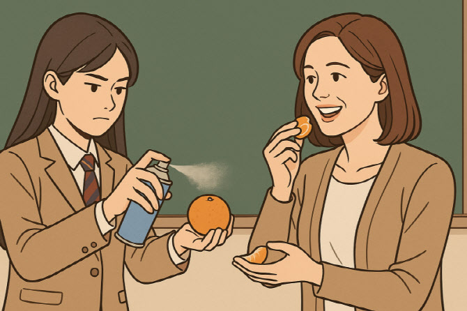 교사에 '살충제' 뿌린 귤 건넸는데...당국 "고의 없음"