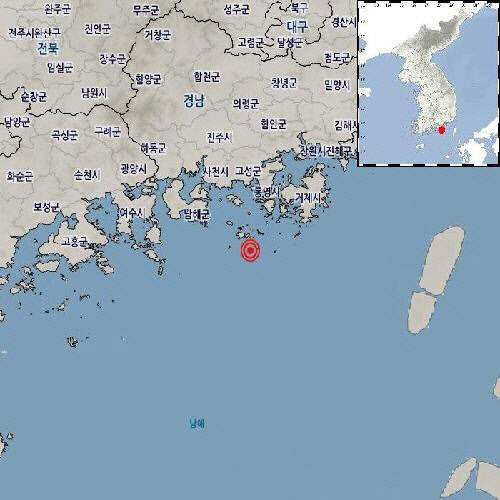 통영 부근 해역서 규모 2.9 지진…기상청 “피해 없을 것”