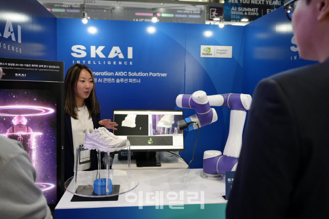 [포토]스카이인텔리전스, 자체개발 로봇 3D 스캐너 기술 시연