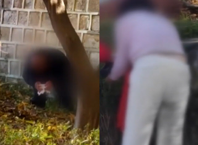 '경복궁 돌담 용변' 남성 찾았다...얼룩 묻은 흰바지 여성은?
