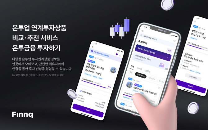 핀크, 금융권 최초로 온투업 연계투자상품 비교·추천 서비스 선봬