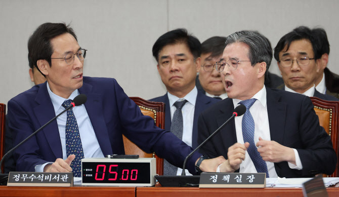 송언석 "김용범, 감정적이고 무례해…참으로 안하무인"