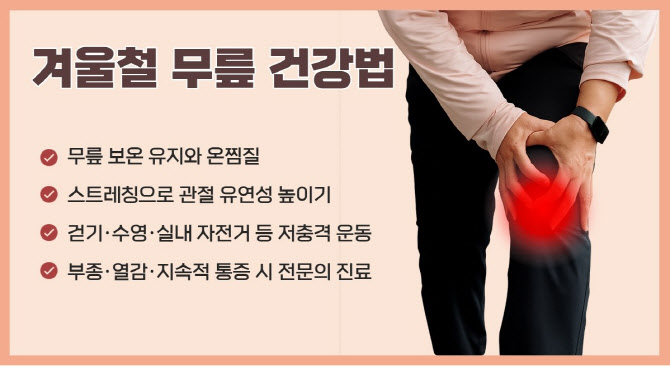 "찬바람 불면 아픈 무릎, 월동준비 필요한 관절의 가장 좋은 치료는 예방"