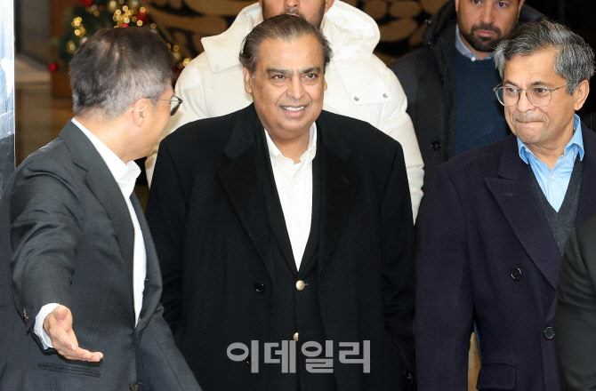[포토]방한한 무케시 암바니 인도 릴라이언스그룹 회장
