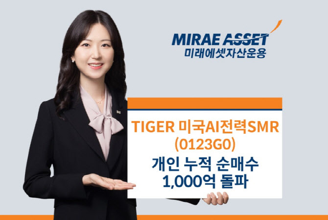 TIGER 미국AI전력SMR ETF, 개인 순매수 1000억 돌파
