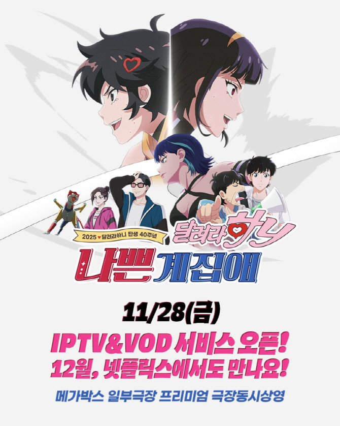 '나쁜 계집애: 달려라 하니' 안방서 즐긴다...12월 넷플릭스 공개