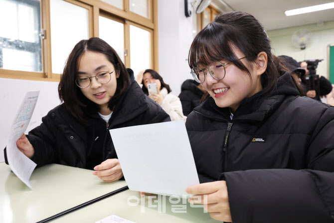 [포토] 수능 성적표 배부받은 광남고 학생