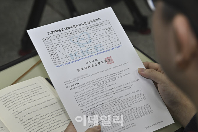 [포토] 수능 만점 성적표