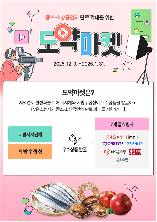 경북 사과·전남 약과, TV홈쇼핑서 판매… 지역 중소·소상공인 판로 확대