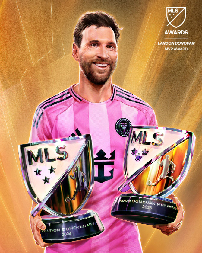 '축구의 신' 메시, 올해도 MLS MVP 번쩍...사상 첫 2년 연속 수상