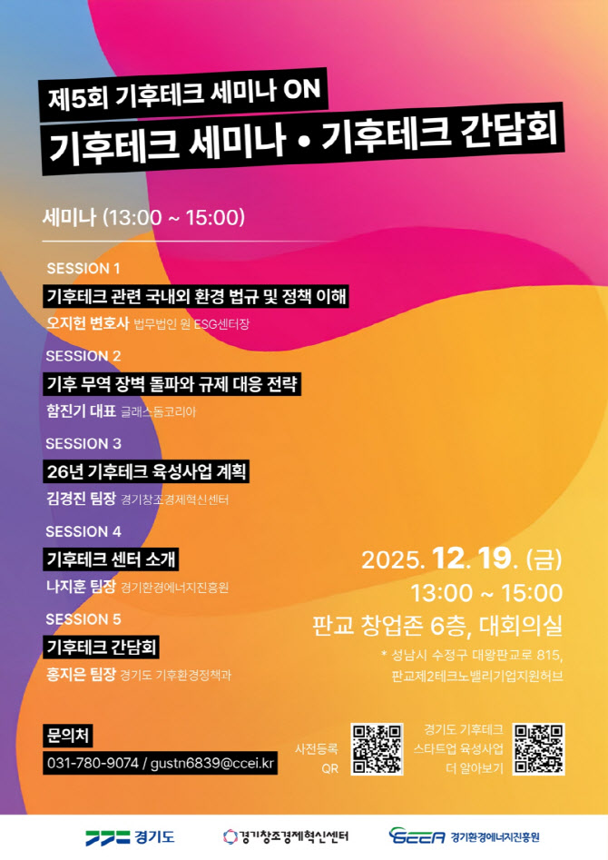 기후규제로 높아진 무역장벽, 경기도 민관 머리 맞댄다