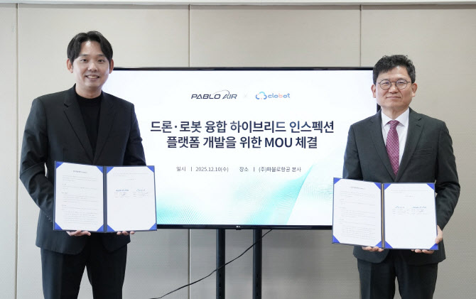 파블로항공·클로봇, 군집 AI 드론·로봇 점검 플랫폼 구축