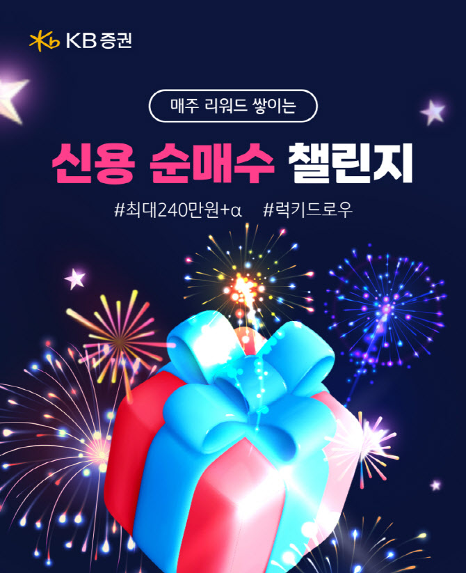 KB證, ‘매주 리워드 쌓이는 신용 순매수 챌린지’ 진행
