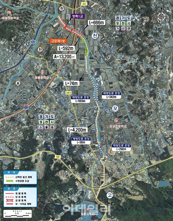 경기도, 포천 고모천 정비 착수…2027년말 준공