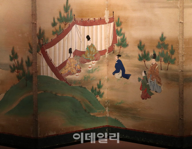 [포토] 일본 궁정문화 특별전-와카 병풍