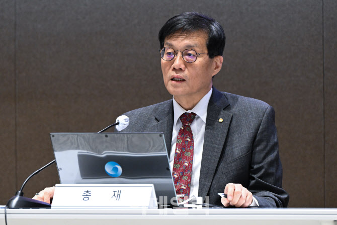 [포토]이창용 총재, 한국은행 물가안정목표 운영상황 점검 설명회